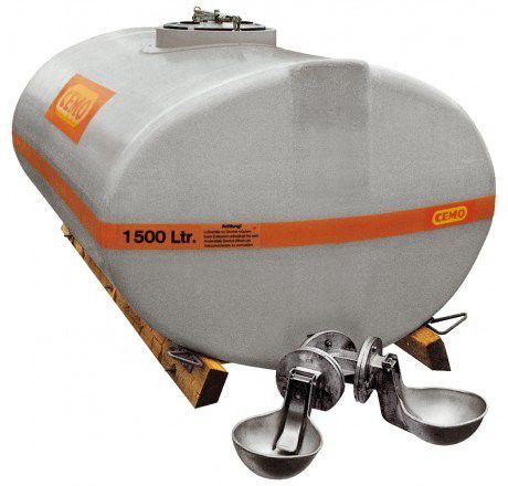 Produktbild CEMO Weidefass oval 1000l grau lang