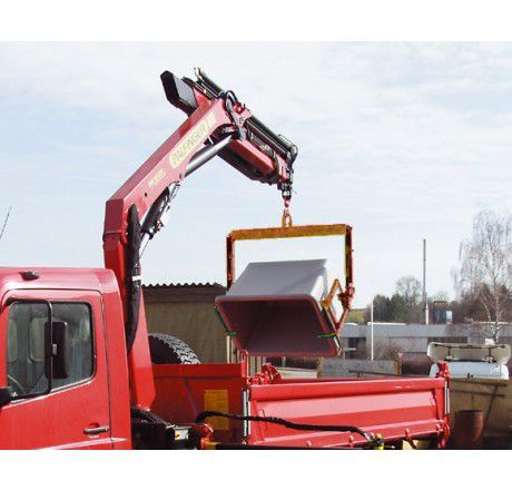 Produktbild CEMO Ladebügel für Streugutbehälter von 400l bis 700l hydraulisch kippbar