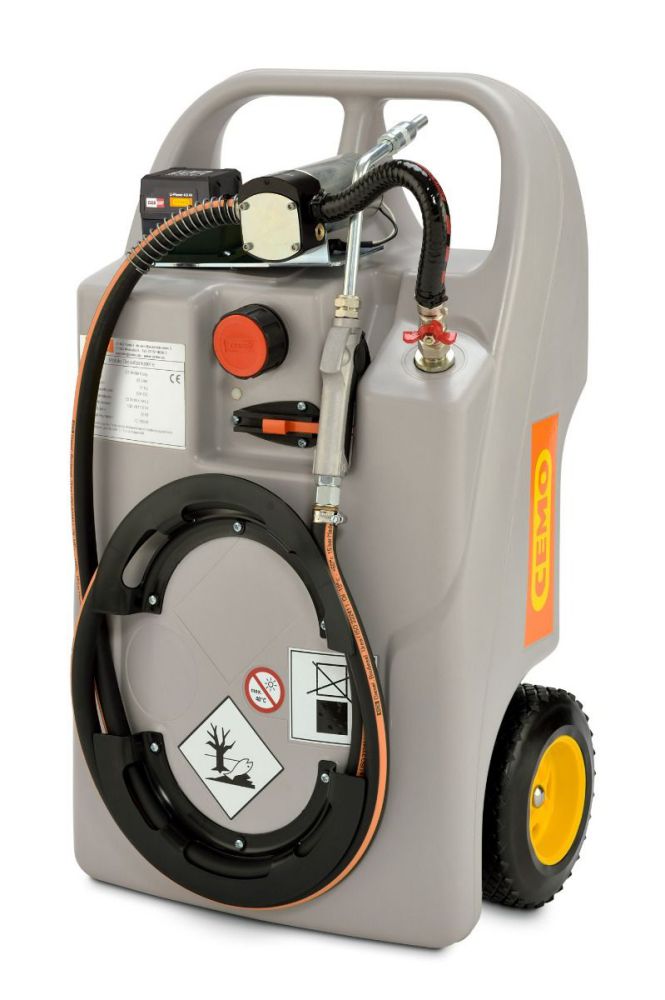 Produktbild Cemo Schmierstofftrolley 60 Liter CAS mit 4 Ah Akku und Ladegerät