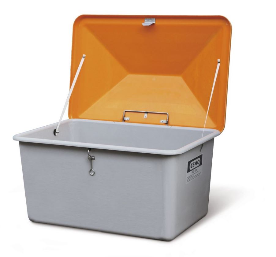 Produktbild Cemo Streugutbehälter grau orange 550 l ohne Entnahmeöffnung