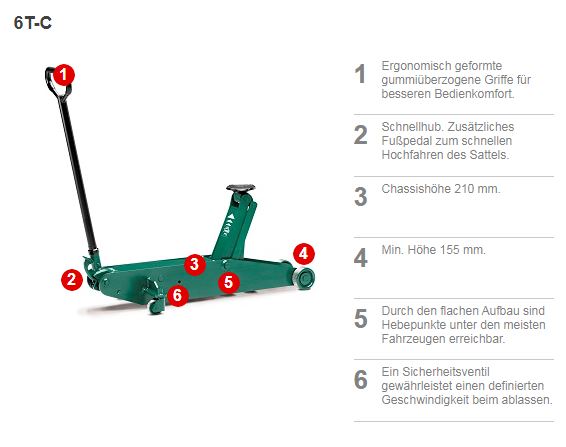Produktbild Compac Rangierheber 6,0 t normale Ausführung bild 3