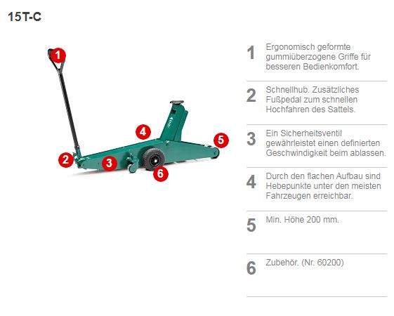 Produktbild Compac Rangierheber 15,0 t langer Rahmen bild 3
