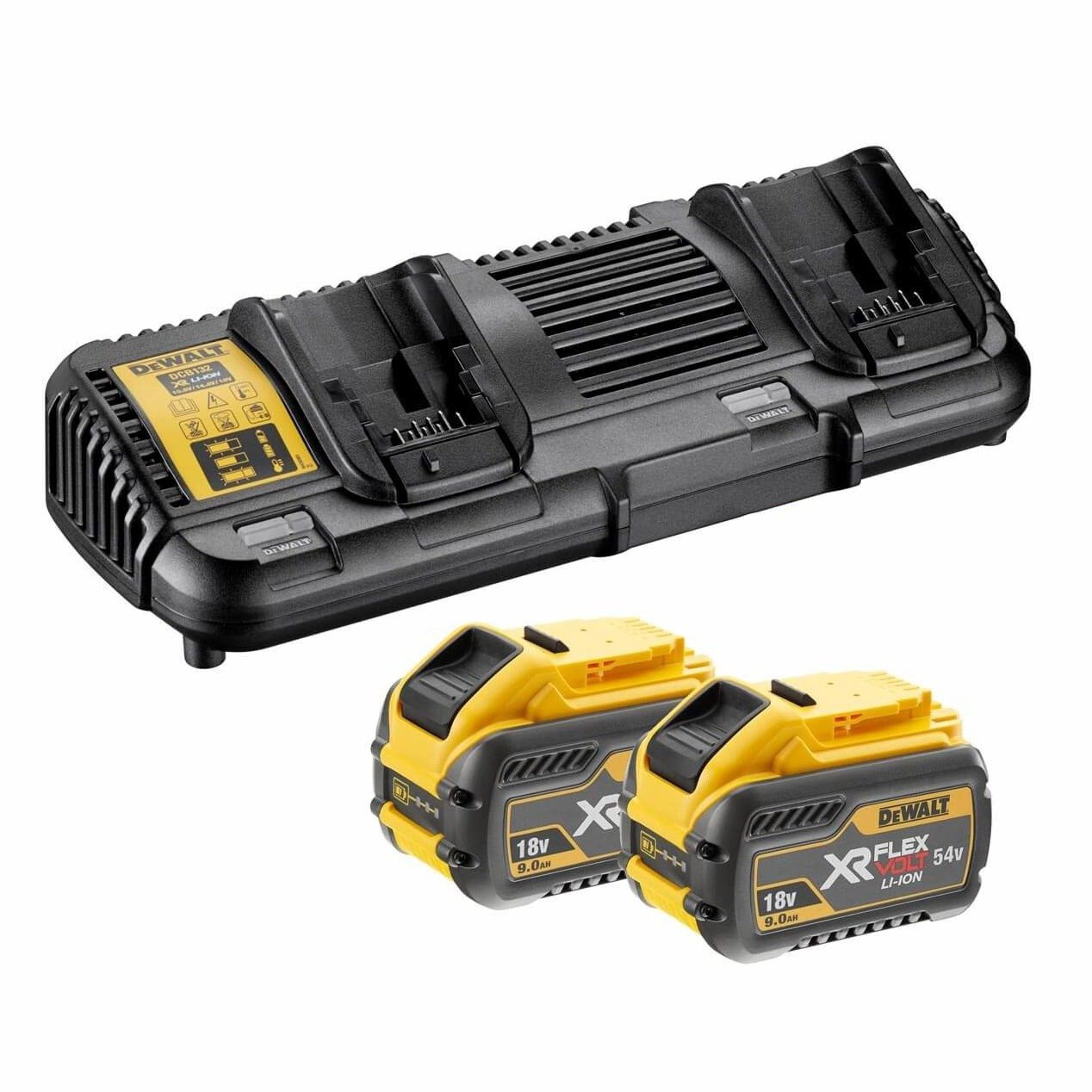 Produktbild DeWalt Flexvolt Starter Set 9,0 Ah mit DCB132 und DCB547