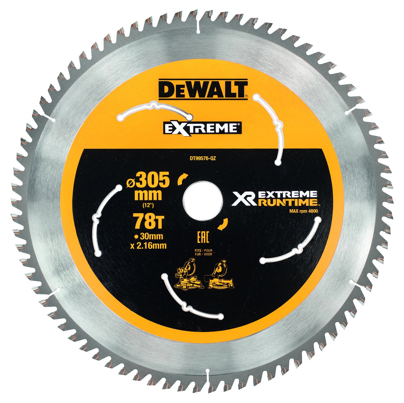 Produktbild DeWALT Kreissägeblatt XR Extreme Runtime stat. 305/30mm 78 WZ/FZ