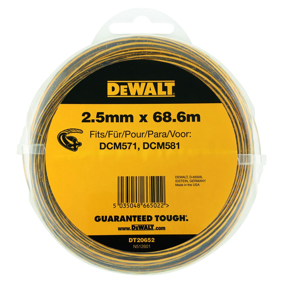 Produktbild DeWalt Trimmerfaden 68,6 m / 2,5 mm für XR Flexvolt Akku-Trimmer