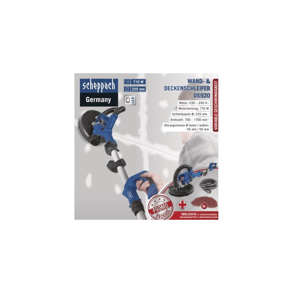 Produktbild SCHEPPACH Wand- und Deckenschleifer DS920 230V 50Hz 710W bild 10