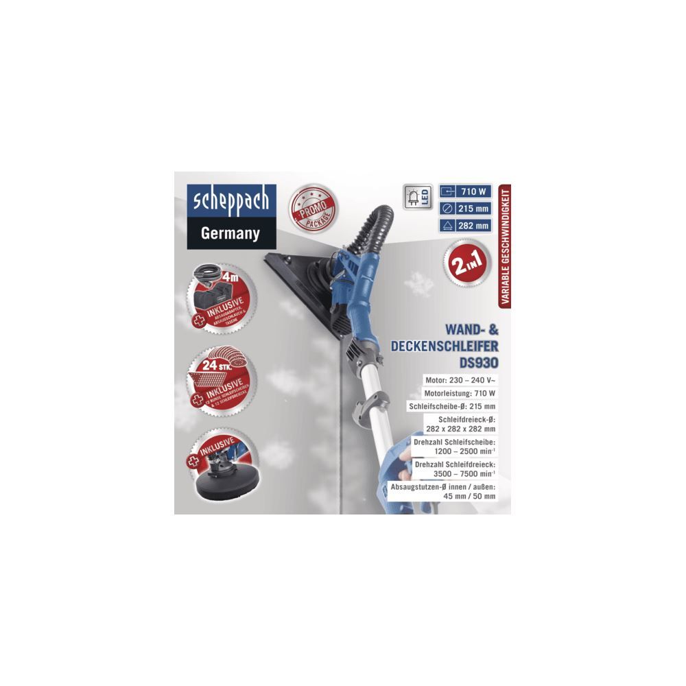 Produktbild SCHEPPACH Wand- und Deckenschleifer DS930 230V 50Hz 710W bild 12
