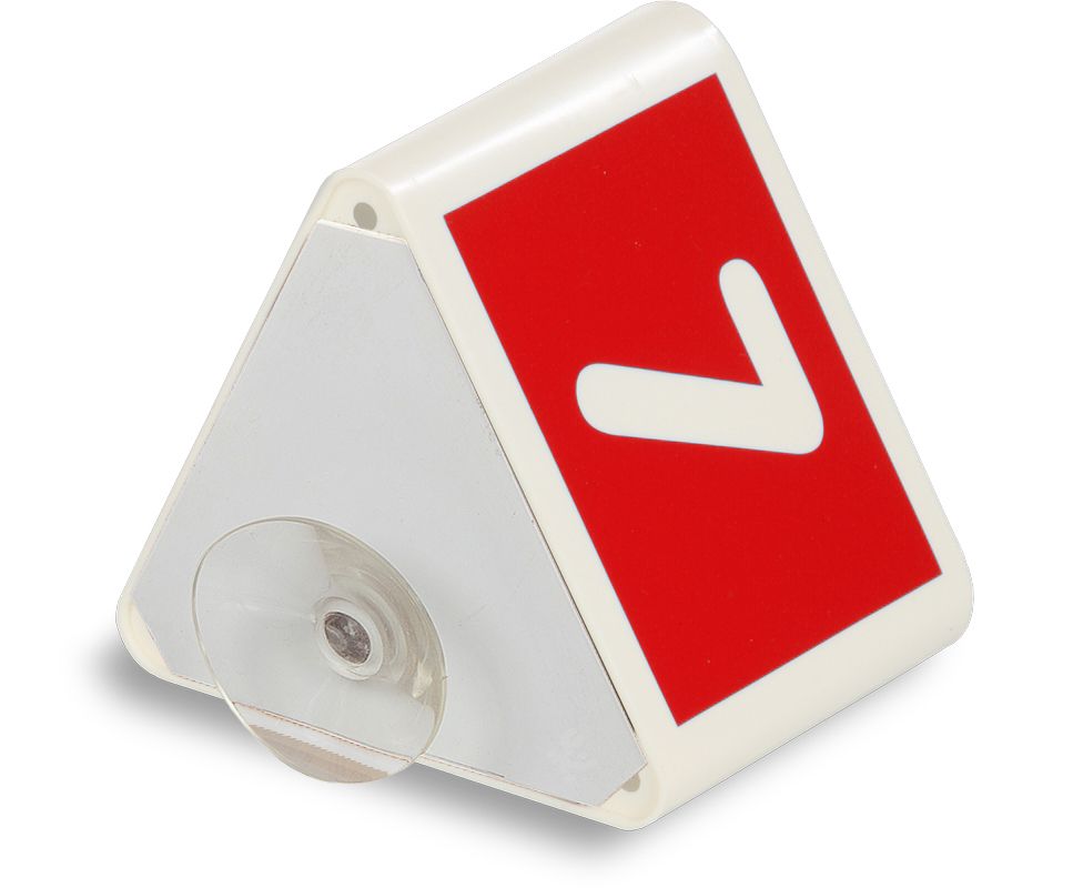 Produktbild Eichner Leitzahlträger Rot Ziffern 1-25 mit Saugnapf