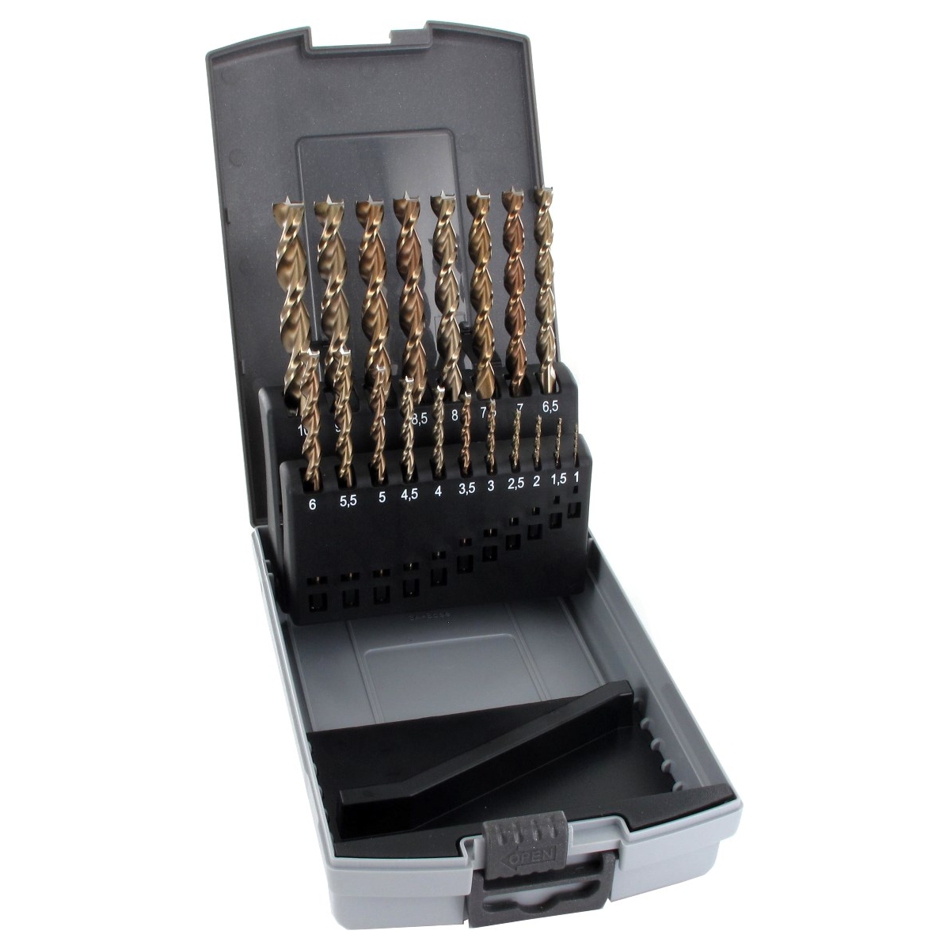 Produktbild FAMAG Premium Holzspiralbohrer HSS-G Satz 19-teilig in Kunstoff-Kassette