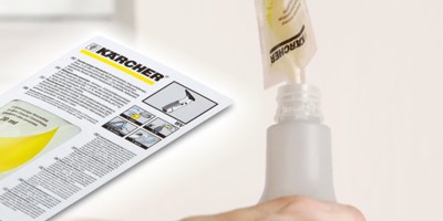 Kärcher Fenstersauger Reinigungsmittel dosieren