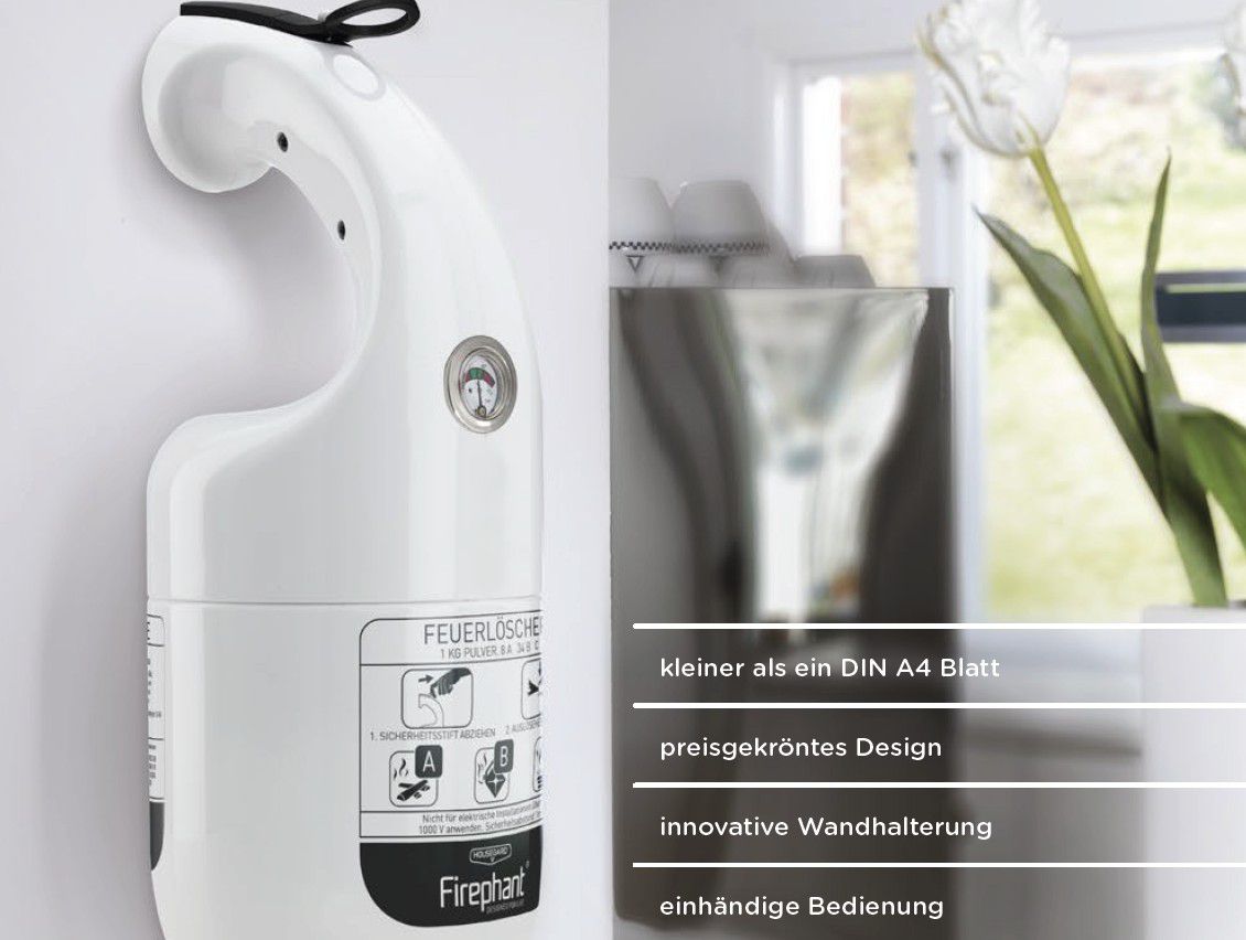 Produktbild Firephant Housegard Design Feuerlöscher Pulverfeuerlöscher 1 kg bild 5