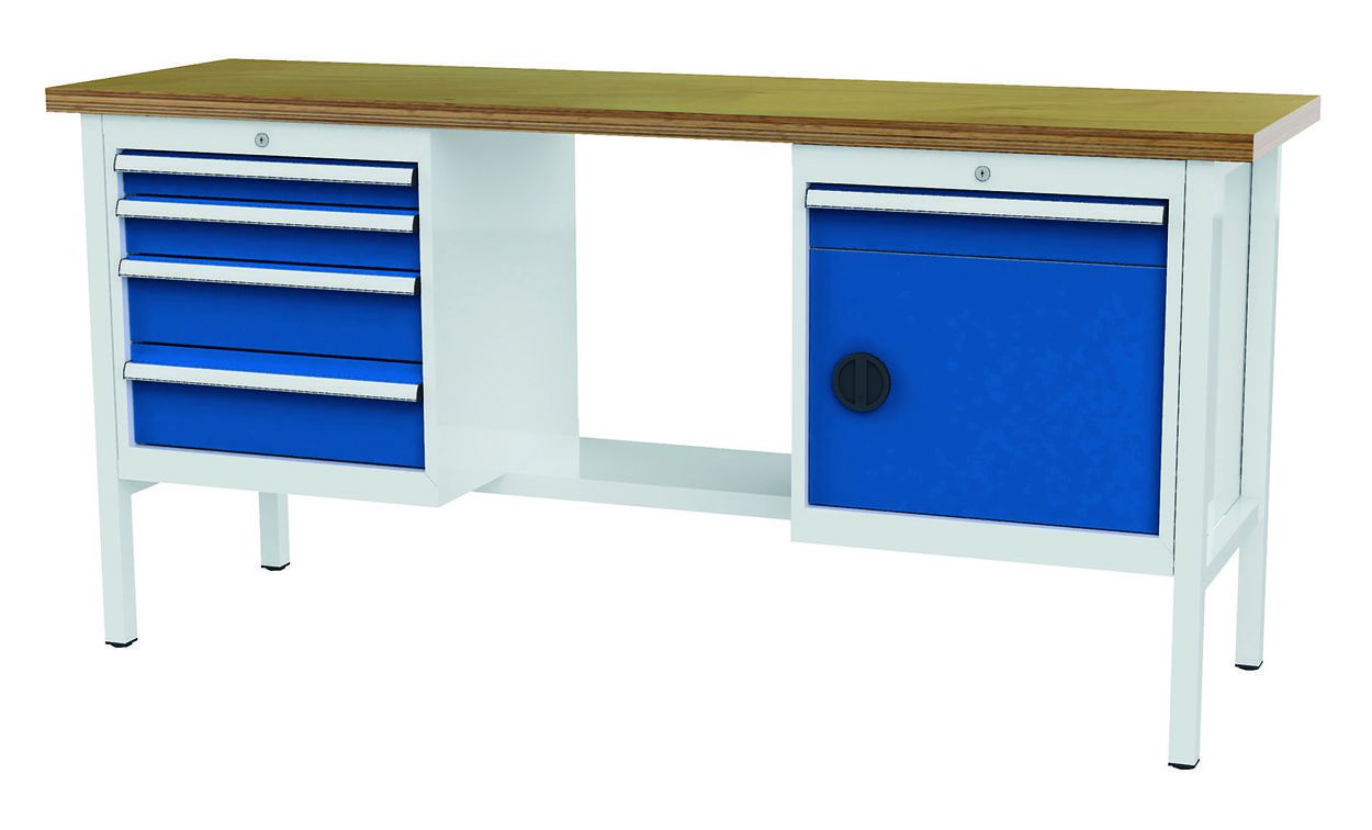 Produktbild Forum Kastenwerkbank Breite 2000mm 5 Schubladen 1 Tür