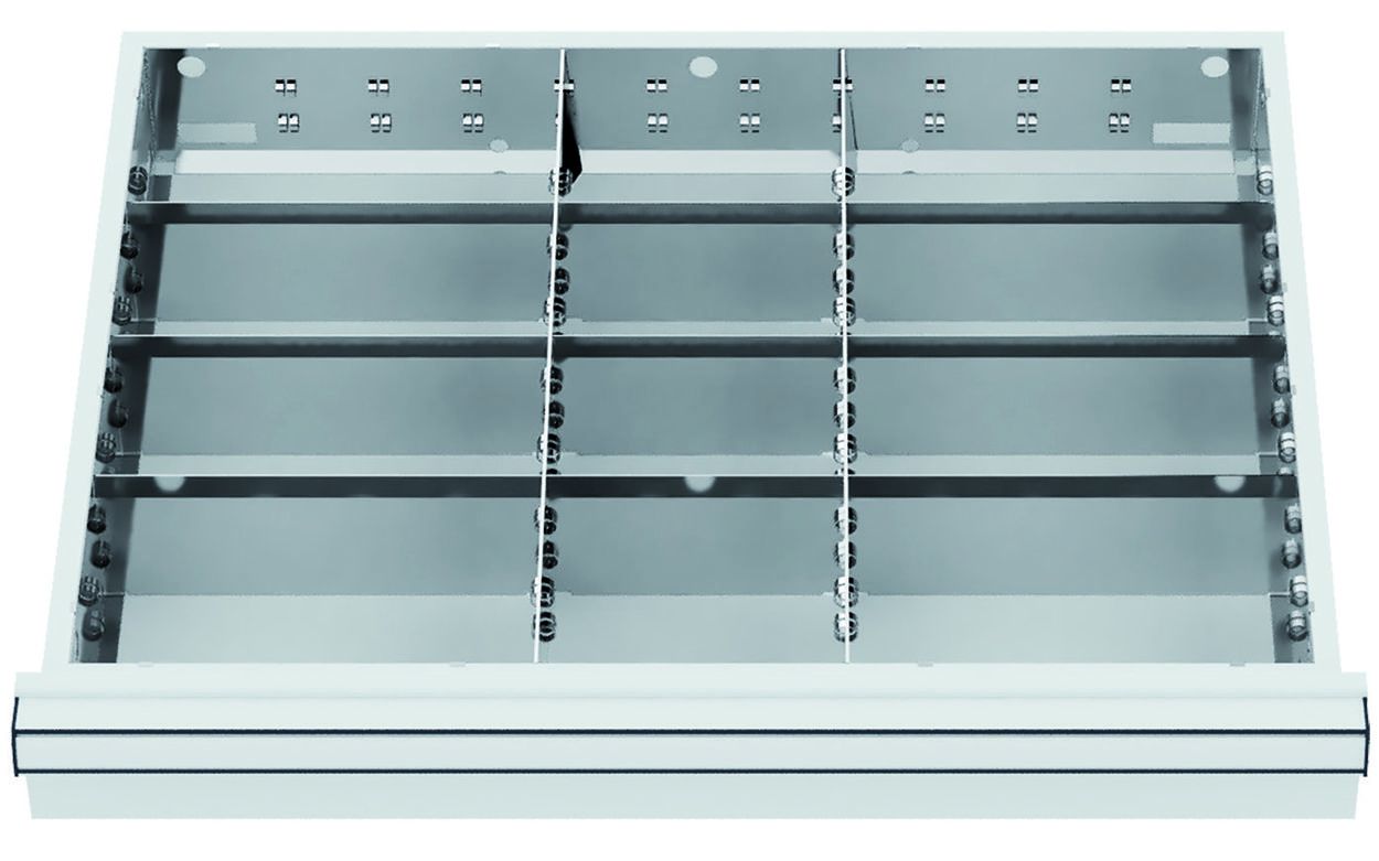 Produktbild Forum Metalleinteilungen FS7 100/125mm 20 Fächer für Schubladen