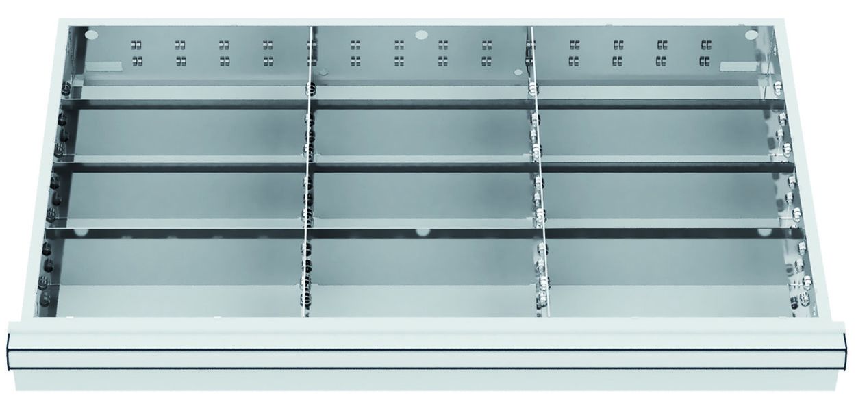 Produktbild Forum Metalleinteilungen FS9 100/125mm 12 Fächer für Schubladen