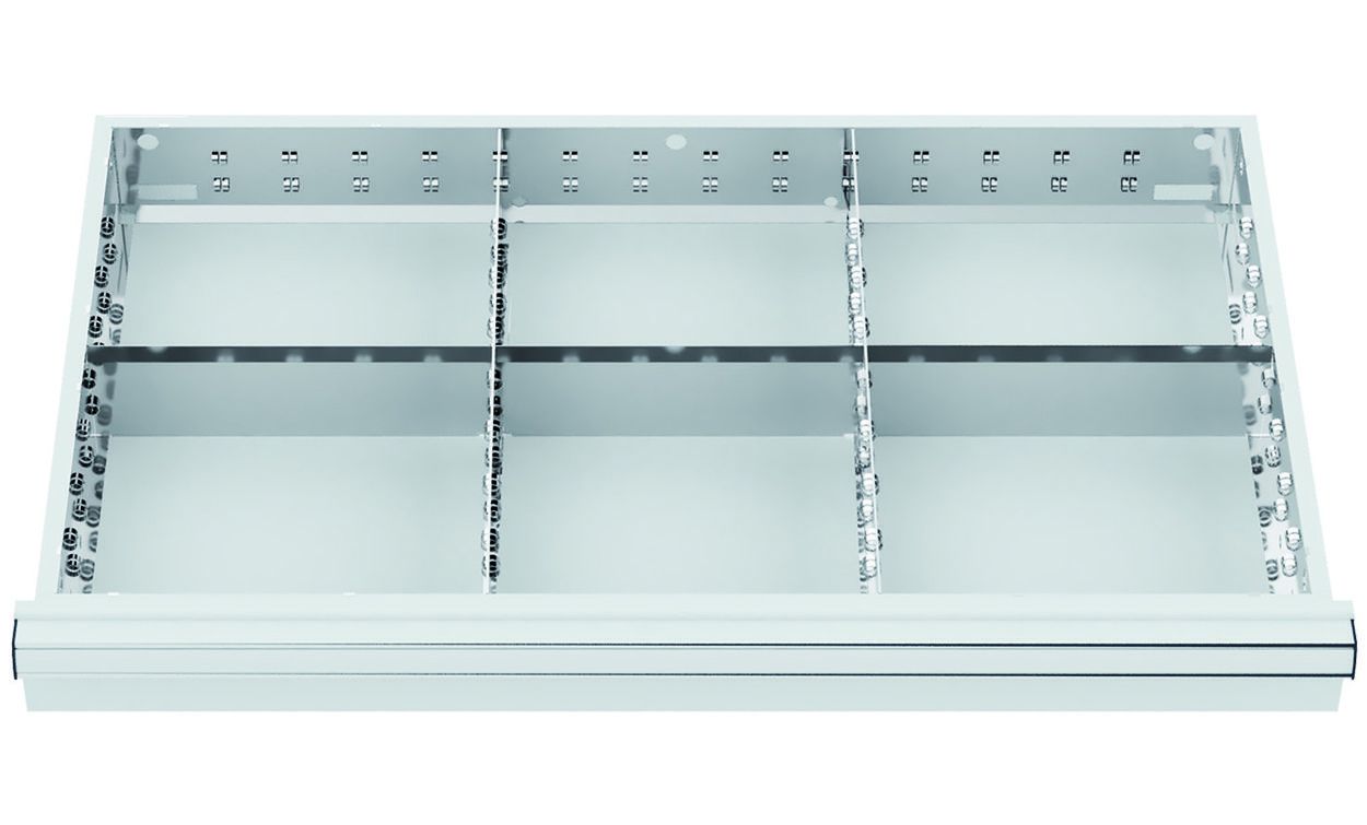 Produktbild Forum Metalleinteilungen FS9 100/125mm 6 Fächer für Schubladen