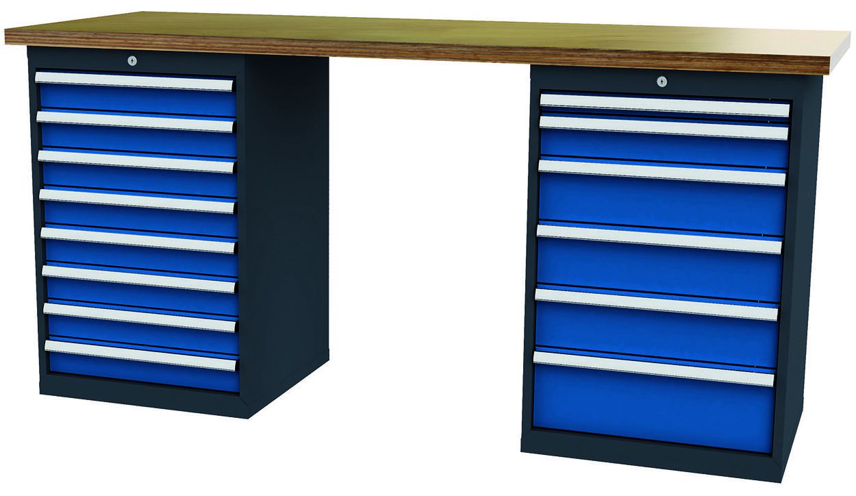Produktbild Forum Reihenwerkbank mit 14 Schubladen B2000mm