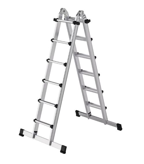 Produktbild Günzburger Teleskopleiter 4 x 6 Sprossen Alu