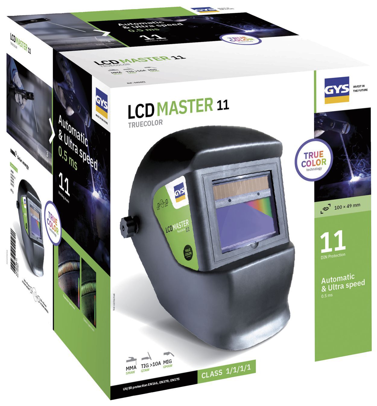 Produktbild GYS LCD MASTER 11 Schutzhelm Schutz bei E-Hand-, MIG/MAG- und WIG-Schweißarbeiten