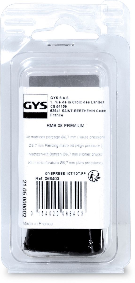 Produktbild Gys Matrizen Set RMB 08 Premium Durchmesser 6.7 mm hoher Druck
