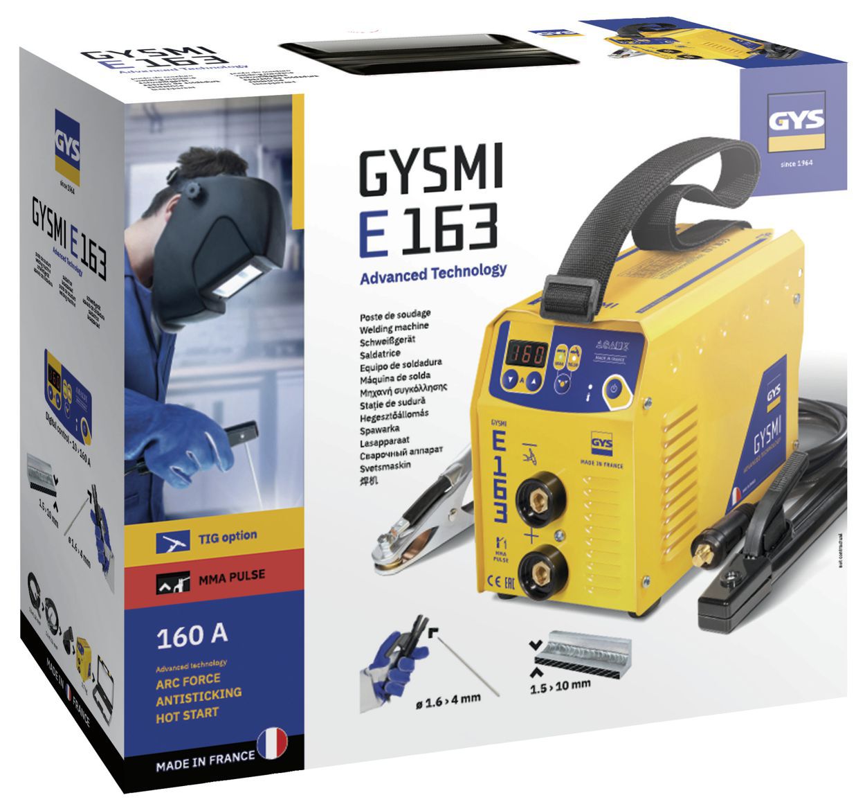 Produktbild Gys MMA Inverter einphasig GYSMI E163 Hartschalenkoffer