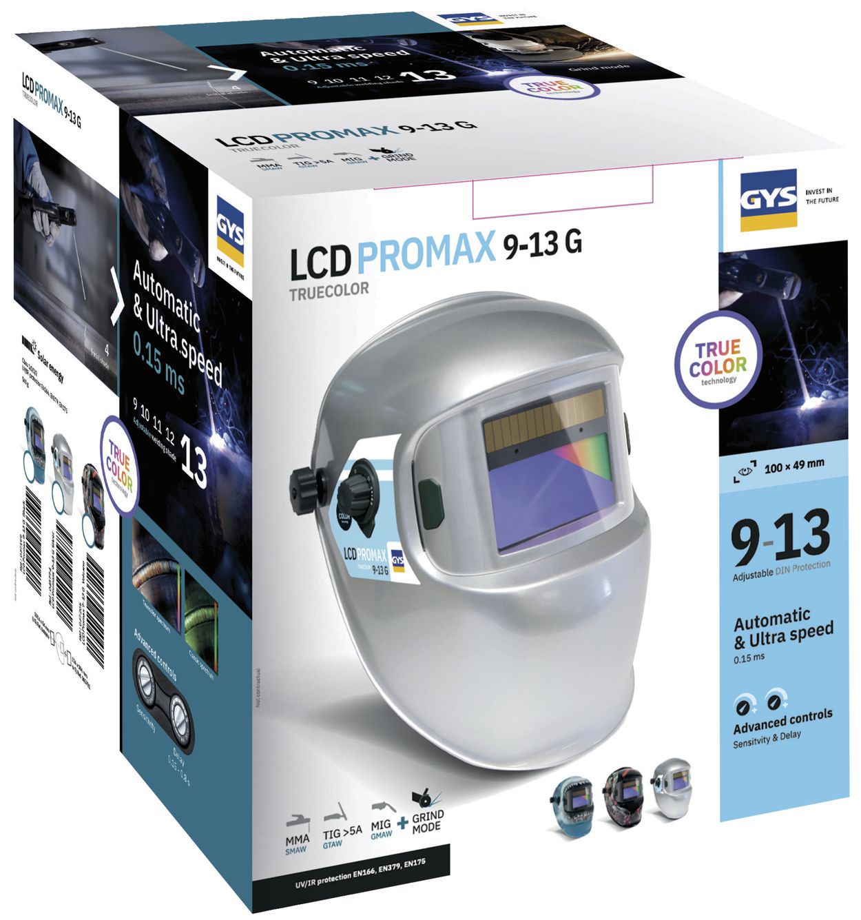 Produktbild Gys Schweißhelm LCD PROMAX 9 13 G SILVER
