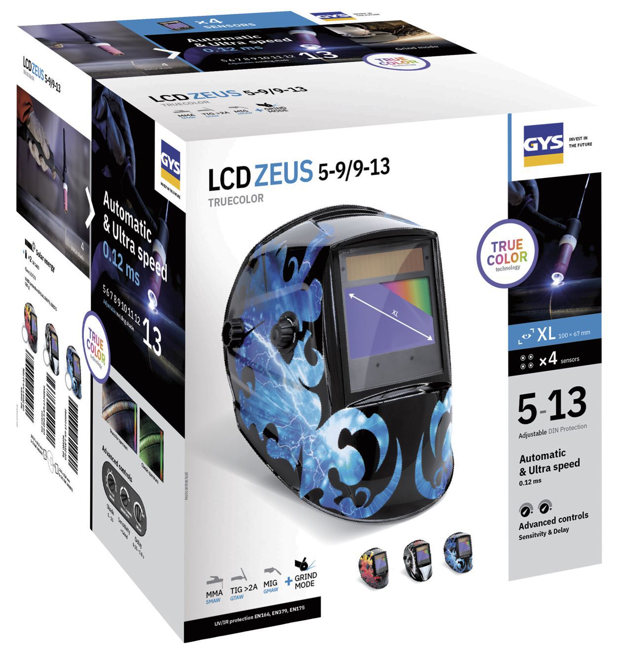 Produktbild Gys Schweißhelm LCD ZEUS 5-9 9-13 G COSMIC