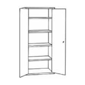 Produktbild Hartnagel Flügeltürenschrank 2 Türen, 4 Fachböden BxTxH 92x42x195 cm bild 2