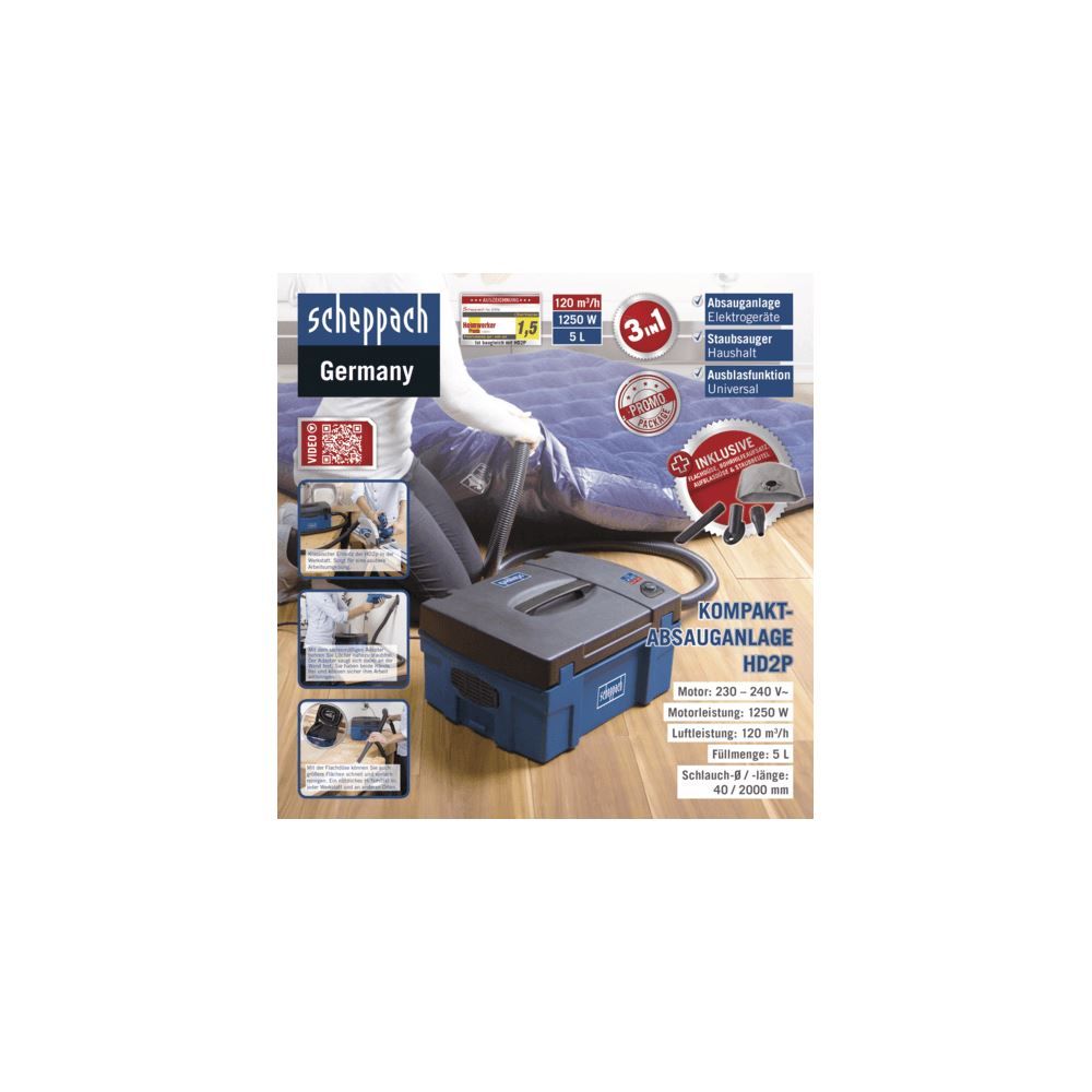 Produktbild SCHEPPACH Absauganlage HD2P 230V 50Hz 1250W bild 10