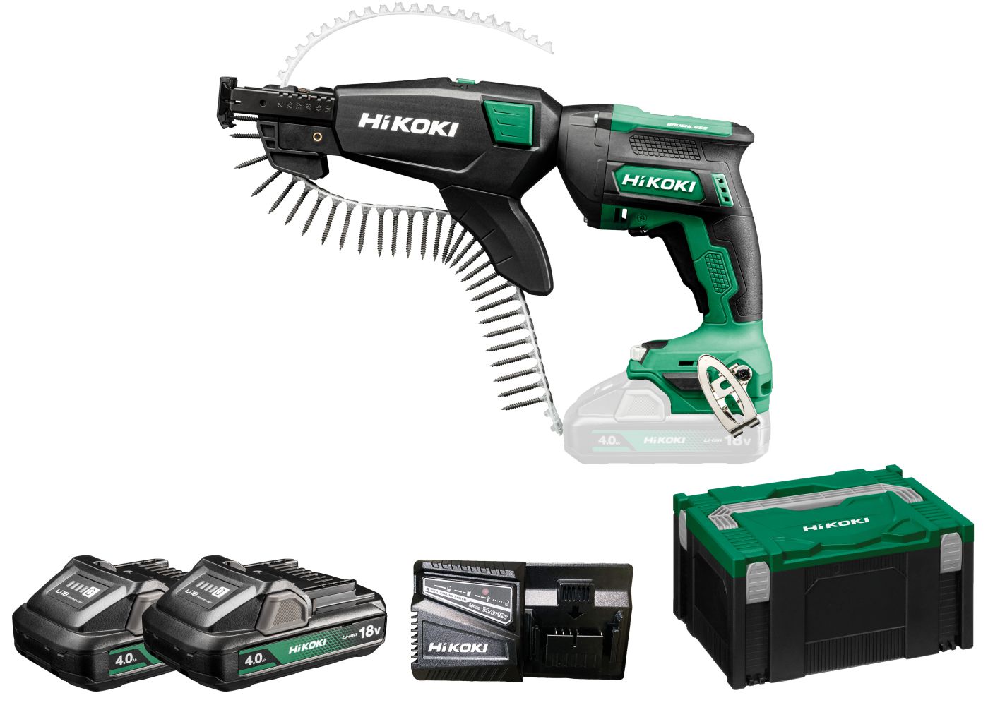 Produktbild Hikoki W18DB Akku Magazinschrauber 4,0 Ah HSC III