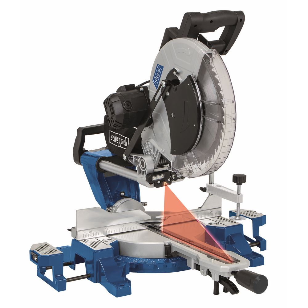 Produktbild Scheppach Kappzugsäge HM140L 220-240V 50Hz 2200W 305mm mit 2. Sägeblatt