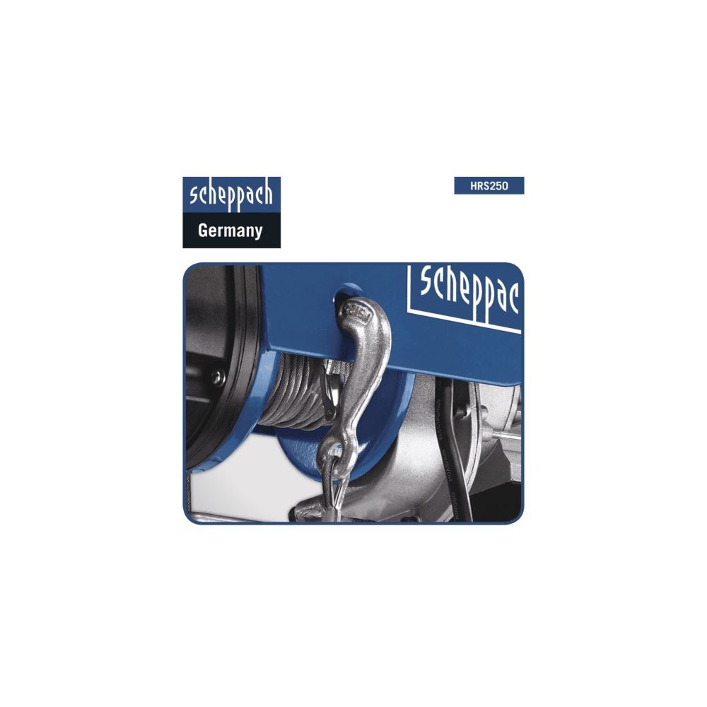 Produktbild SCHEPPACH elektrischer Seilzug HRS250 220-240V 50Hz 530W 250kg bild 2