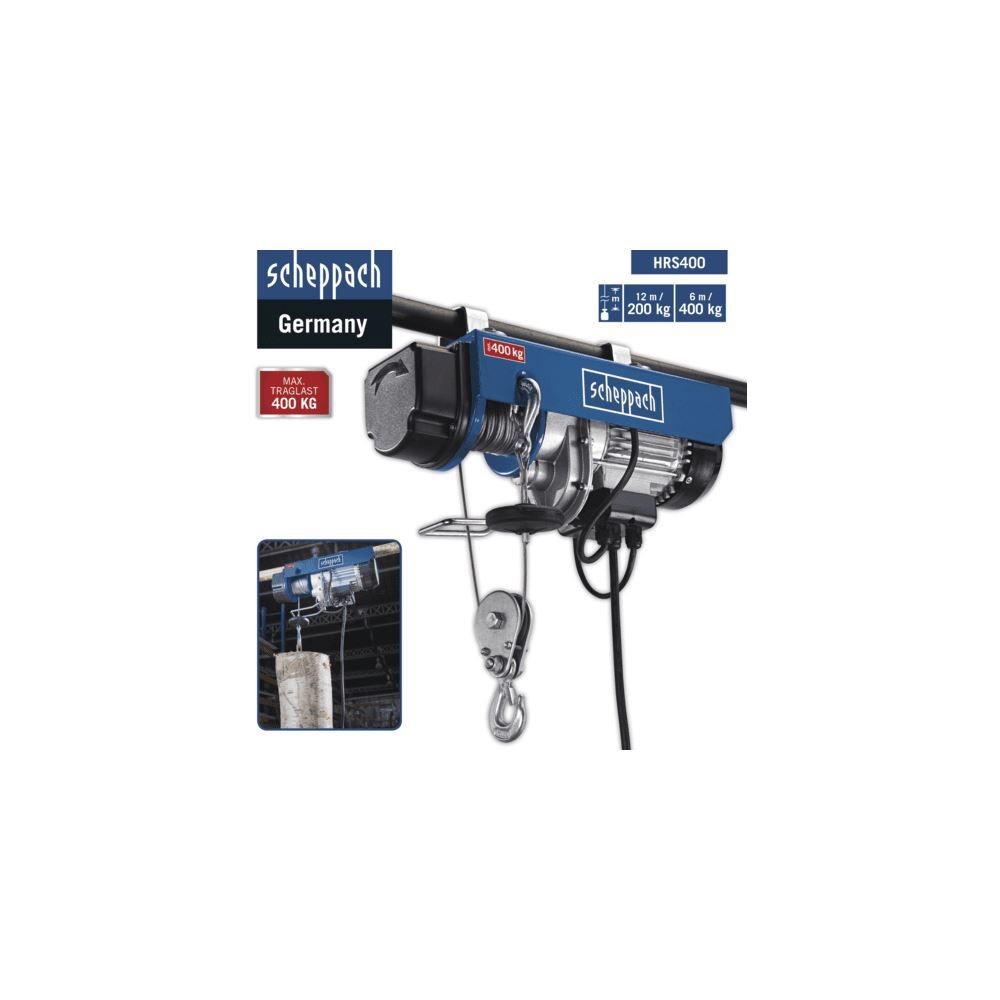 Produktbild SCHEPPACH elektrischer Seilzug HRS400 230V 50Hz 780W 400kg bild 4