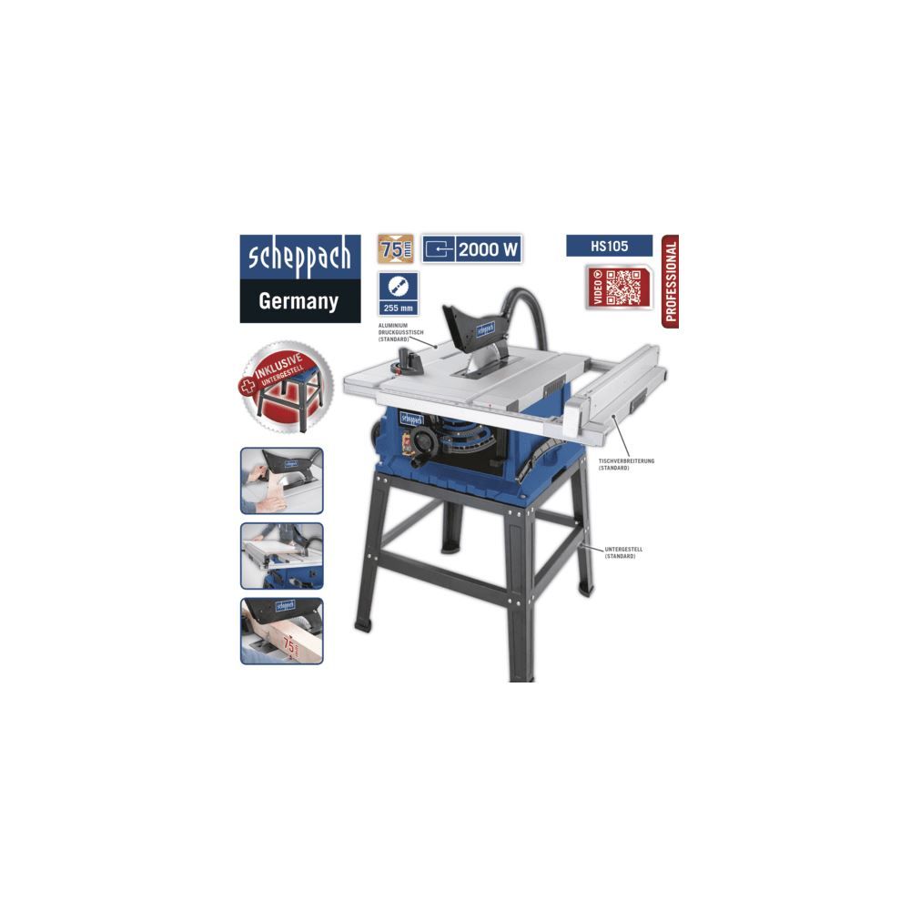 Produktbild SCHEPPACH Tischkreissäge HS105 230V 50Hz 2000W 255mm bild 7