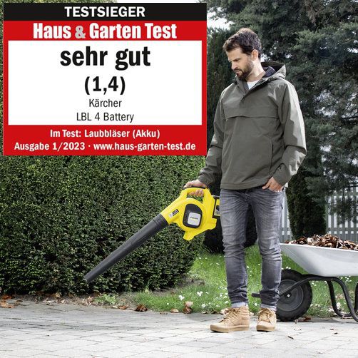 Testsieg für den Kärcher Akku-Laubbläser LBL 4 Battery
