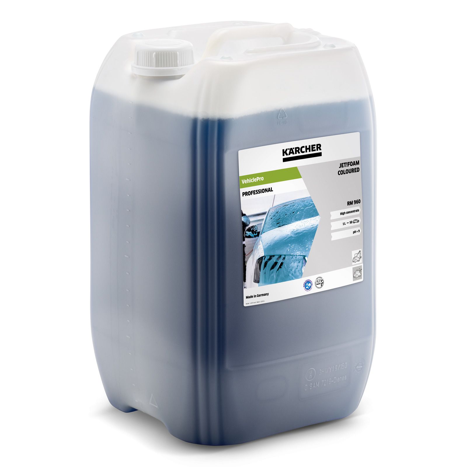 Produktbild Kärcher Reinigungsmittel RM 960 20 Liter Jet!Blue coloured foam