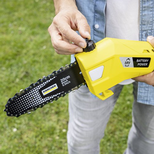 Produktbild Kärcher Akku Astkettensäge PSW 18-20 Battery Einstellung bild 7
