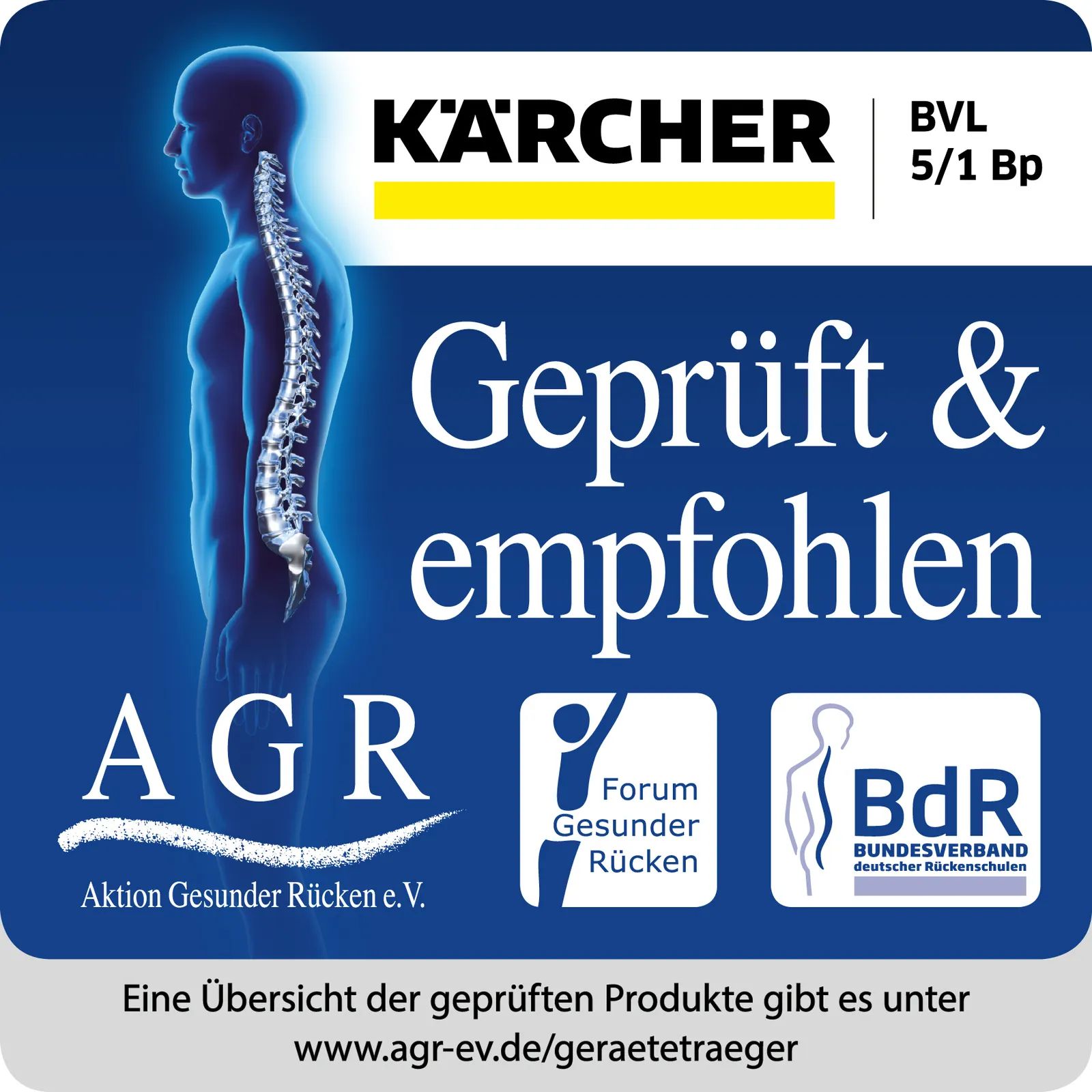 Produktbild Kärcher Akku Rückensauger BVL 5/1 Bp - Auszeichnung Aktion gesunder Rücken bild 16