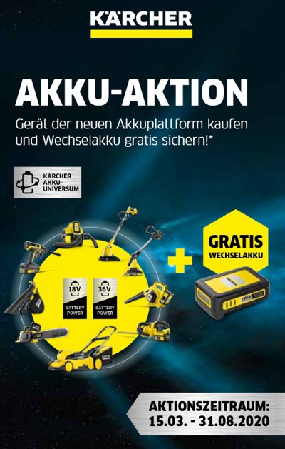 Kärcher Home & Garden Akku Aktion 2020
