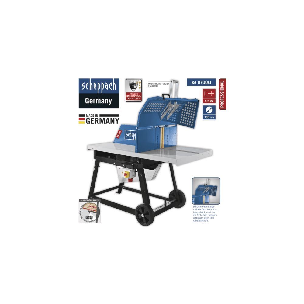 Produktbild SCHEPPACH Rolltischkreissäge ke d700sl 400V 50Hz 5200W 700mm bild 4