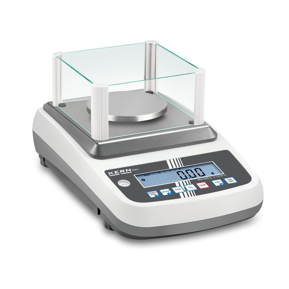 Produktbild KERN Präzisionswaage Justierautomatik & Eichzulassung Max 600g Ablesbark. 0,1g/0,01g