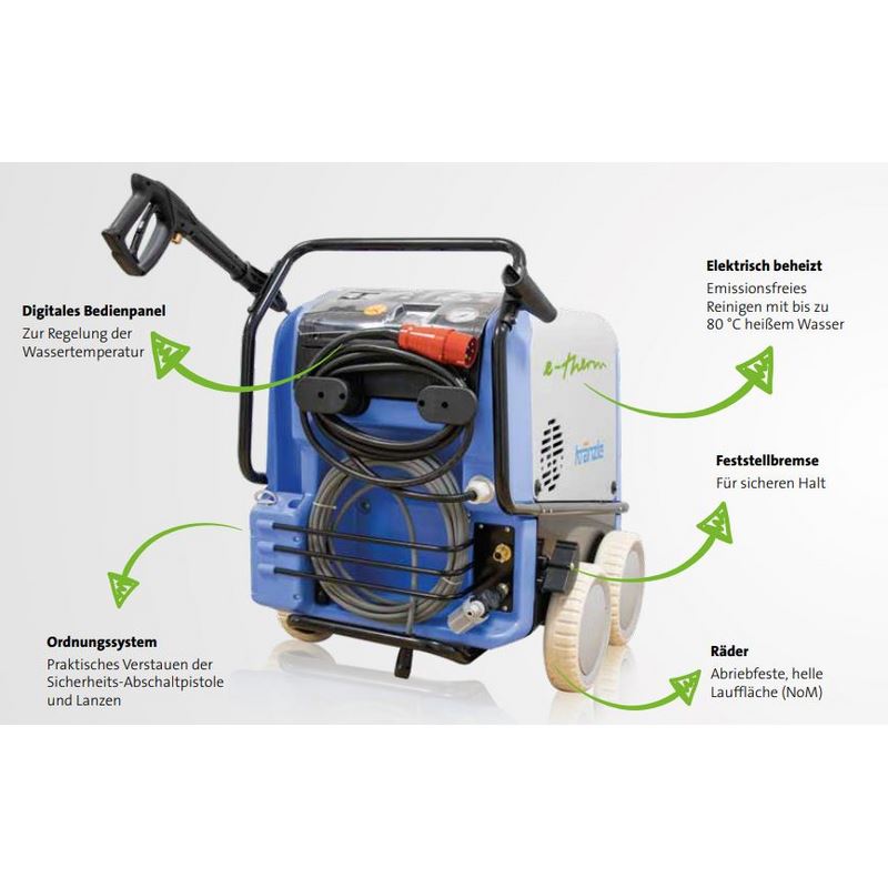 Produktbild Kränzle Hochdruckreiniger Therm 500 E-M 24 Heißwasser Druckreiniger mit Trommel - Details bild 2