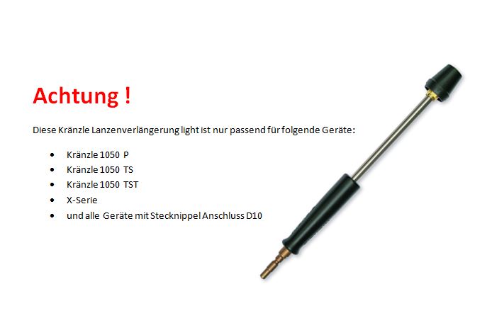 Produktbild Kränzle Lanzenverlängerung light 400 mm für Hochdruckreiniger K1050 bild 2