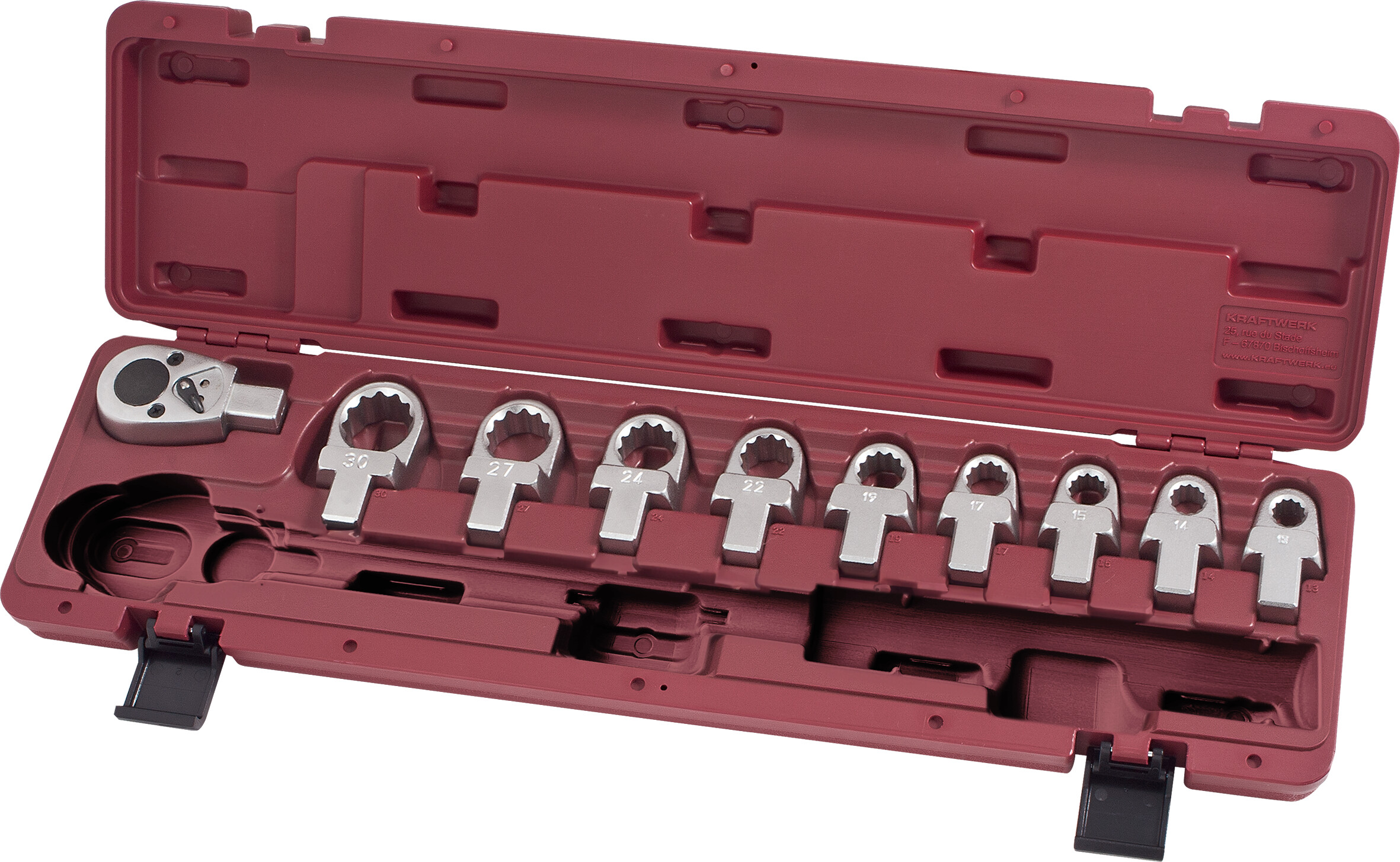 Produktbild Kraftwerk Einsteck Ringschlüssel Satz mit 10 Teilen