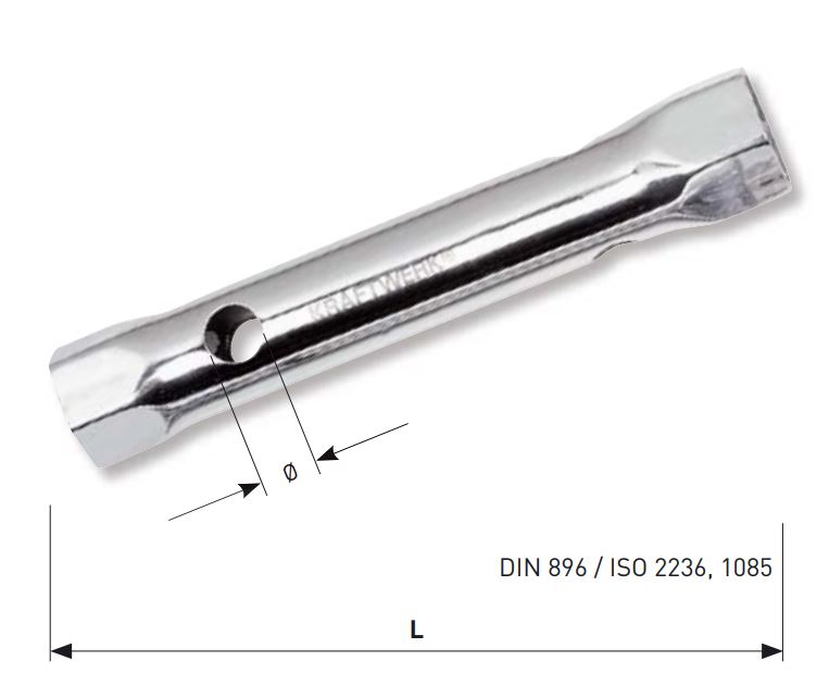 Produktbild Kraftwerk Gerader 108 mm langer Rohrsteckschlüssel 6 x 7 mm bild 2