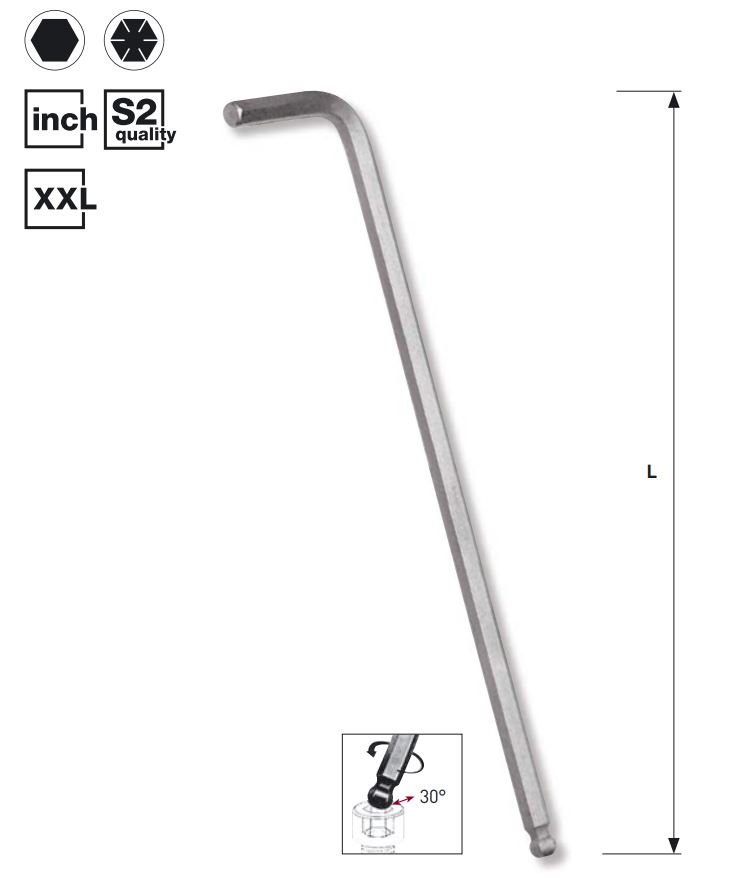 Produktbild KRAFTWERK Kugelkopf-Innensechskantschlüssel 3/32"