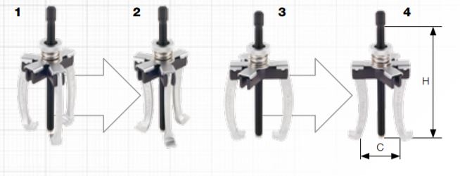 Produktbild KRAFTWERK Kombi Radabzieher 2-/3 Arm 102 mm bild 2