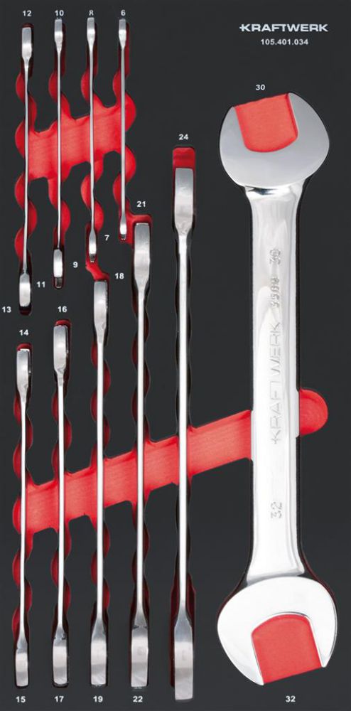 Produktbild Kraftwerk PRO LINE EVA3 Doppelmaulschlüssel 10 teilig