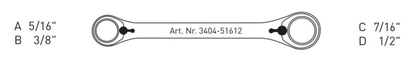 Produktbild KRAFTWERK Ratschen Doppelringschlüssel CLICKRAFT 5/16x3/8 und 7/16x1/2" bild 4