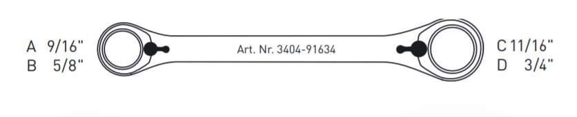 Produktbild KRAFTWERK Ratschen Doppelringschlüssel CLICKRAFT 9/16x5/8 und 11/16x3/4" bild 4