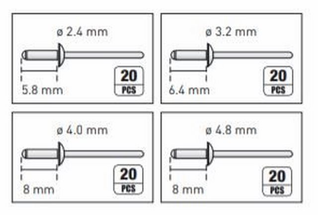 Produktbild KRAFTWERK Handnietzangen Satz bild 2